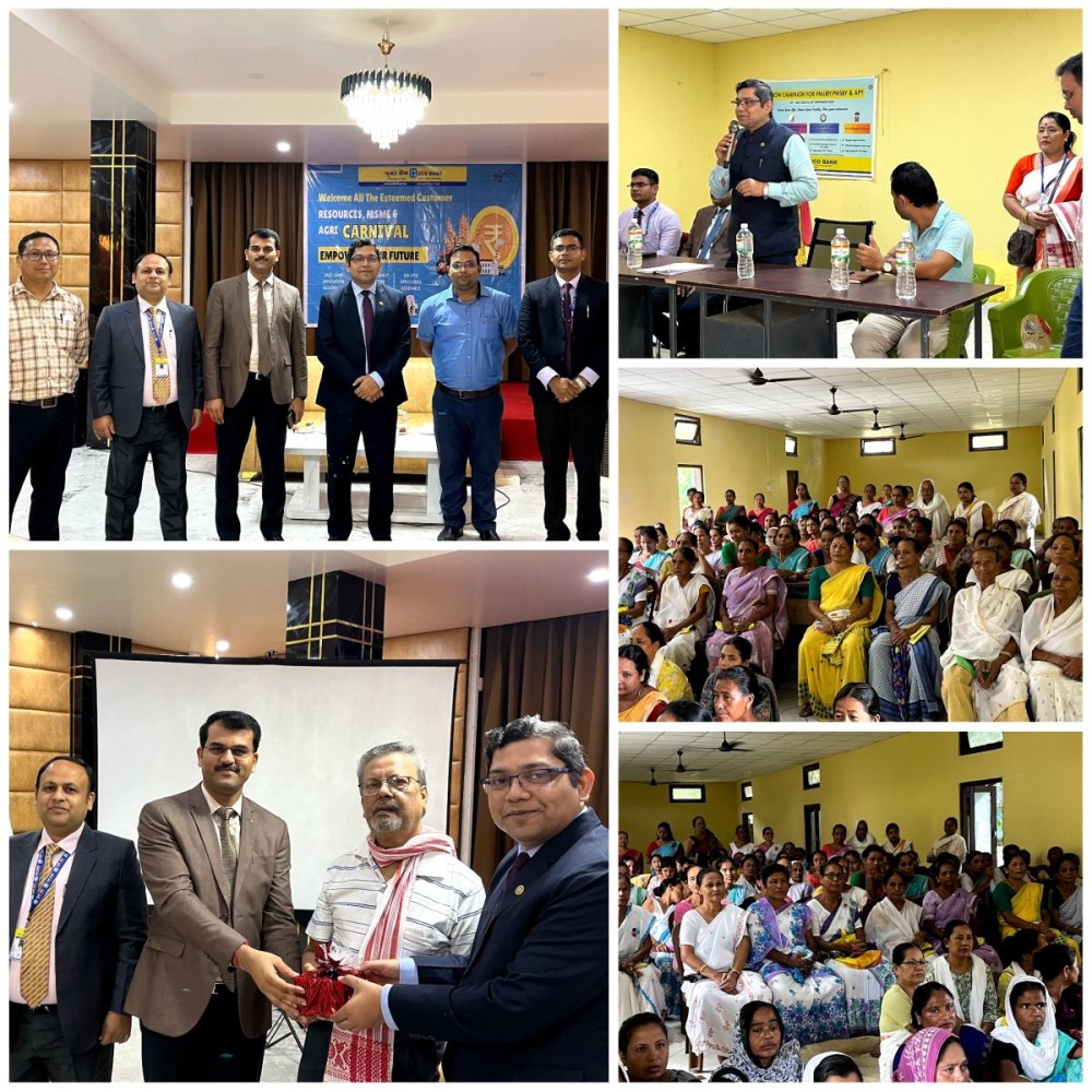 UCO Bank functionaries and customers during the Resource, MSME, Retail and Agriculture Carnival Camp at held at North Lakhimpur on September 8.